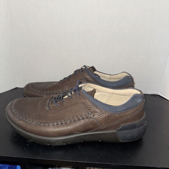 Ecco Cross X Classic Casual Brown Leather Shoes Mens 45 EU 11 11.5 US Sneakers main image 4